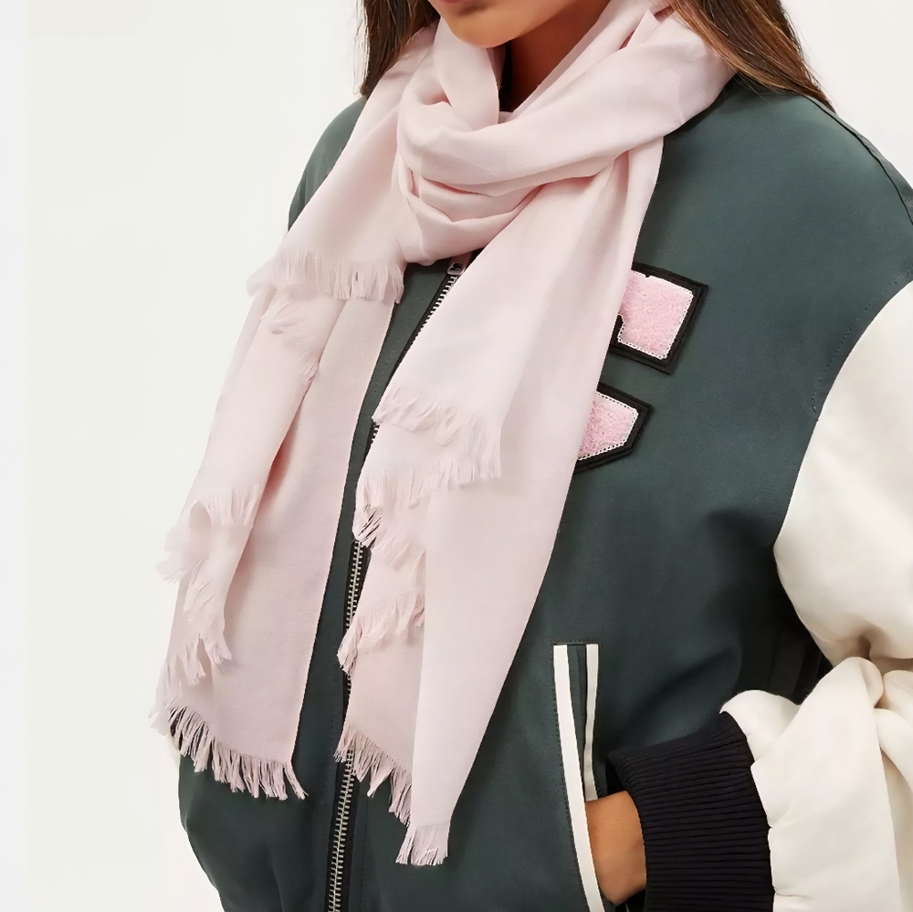 Coach Blush Pink Signature C Wrap Scarf NWT - Picture 2 of 6